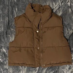 brown mini vest
